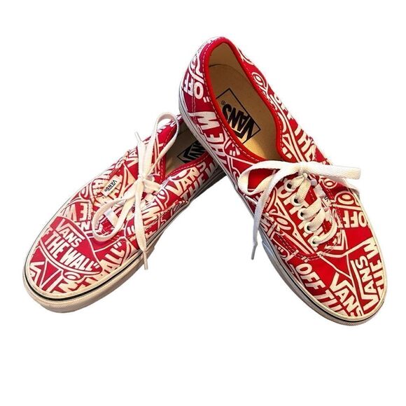 EUC Vans Red Logo Shoes - Picture 2 of 8